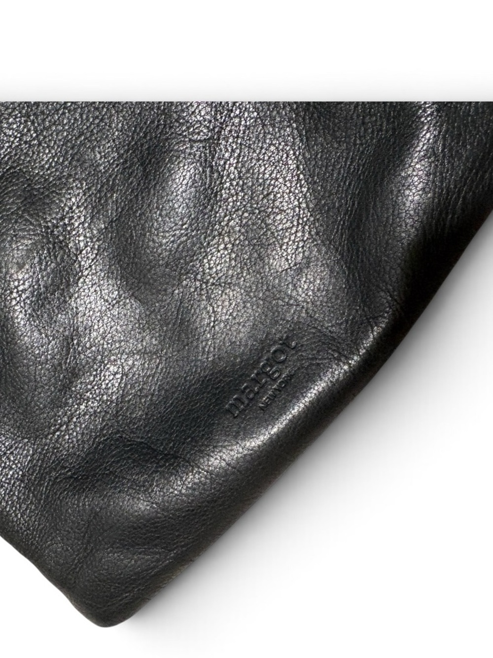 Margot New York Black Pebbled Leather Crossbody Bag - Picture 3 of 5